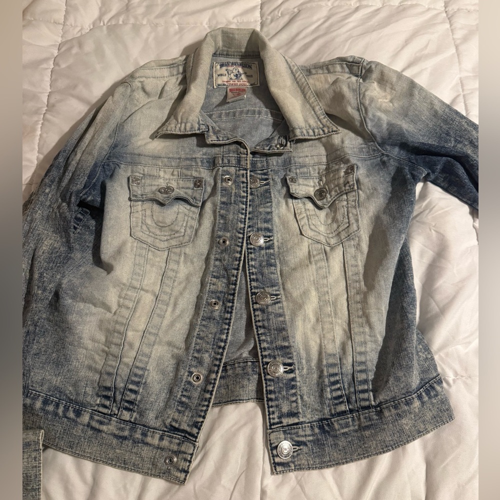 True Religion denim trucker jacket size large